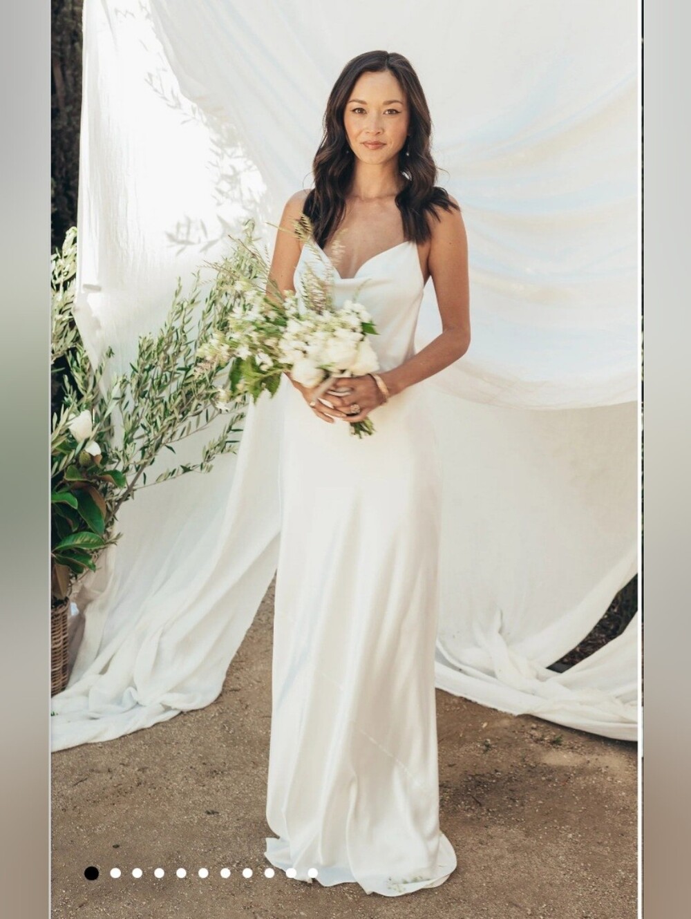 Show Me Your MuMu -Tuscany Satin Maxi Slip Dress - Ivory